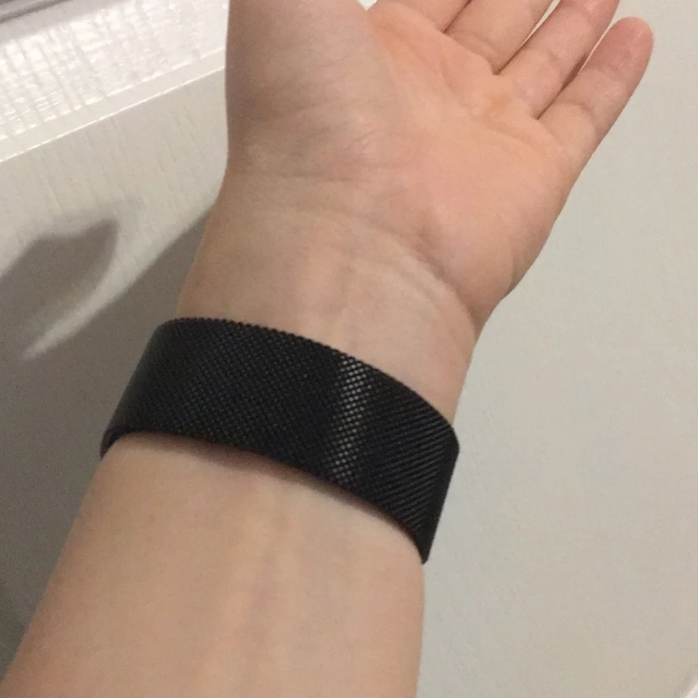 Black Steel Mesh Apple Watch Band